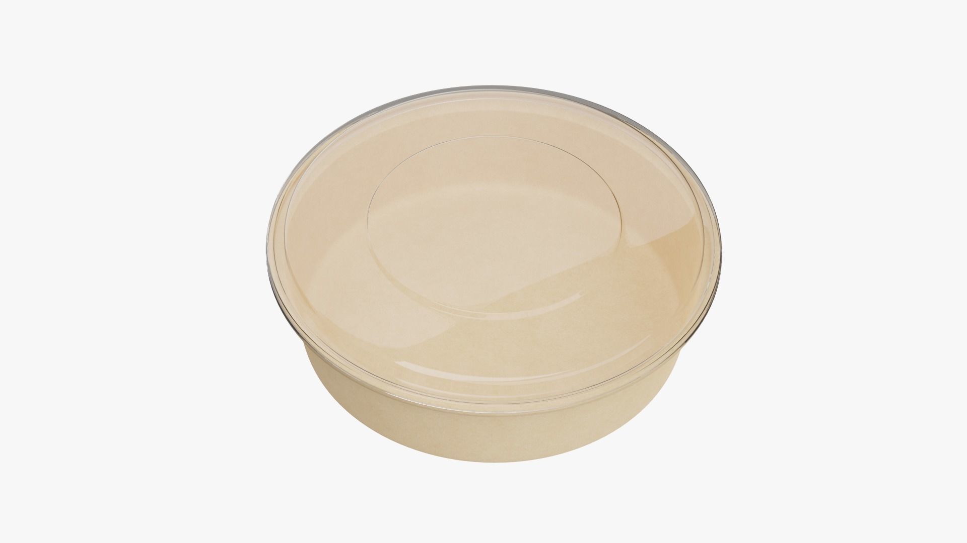 Round Meal prep Container 3 Low-poly 3D model_5