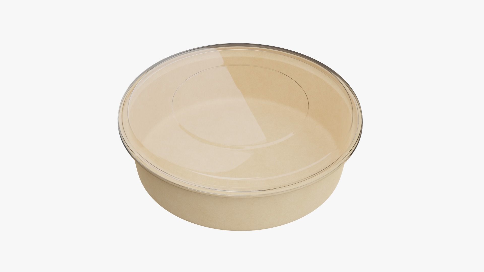 Round Meal prep Container 3 Low-poly 3D model_1