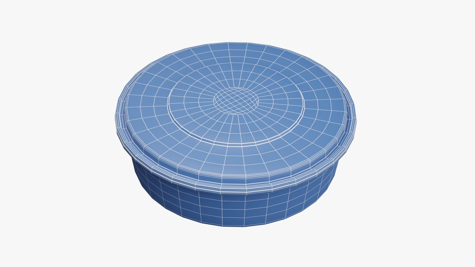 Round Meal prep Container 3 Low-poly 3D model_16