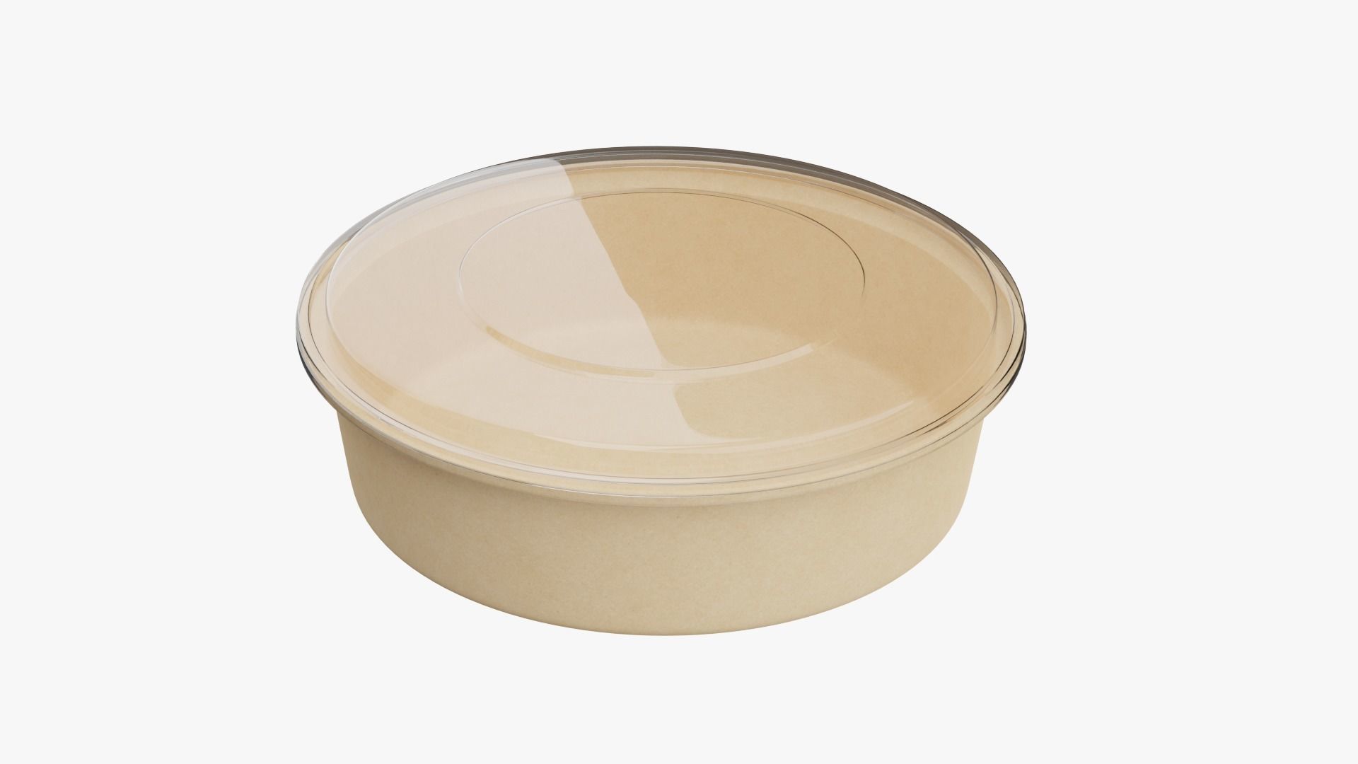 Round Meal prep Container 3 Low-poly 3D model_7