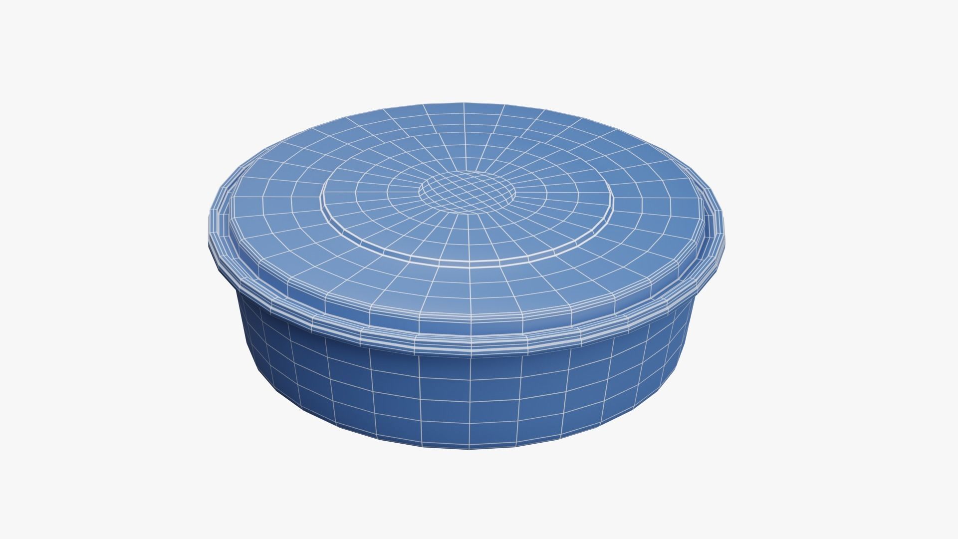 Round Meal prep Container 3 Low-poly 3D model_15