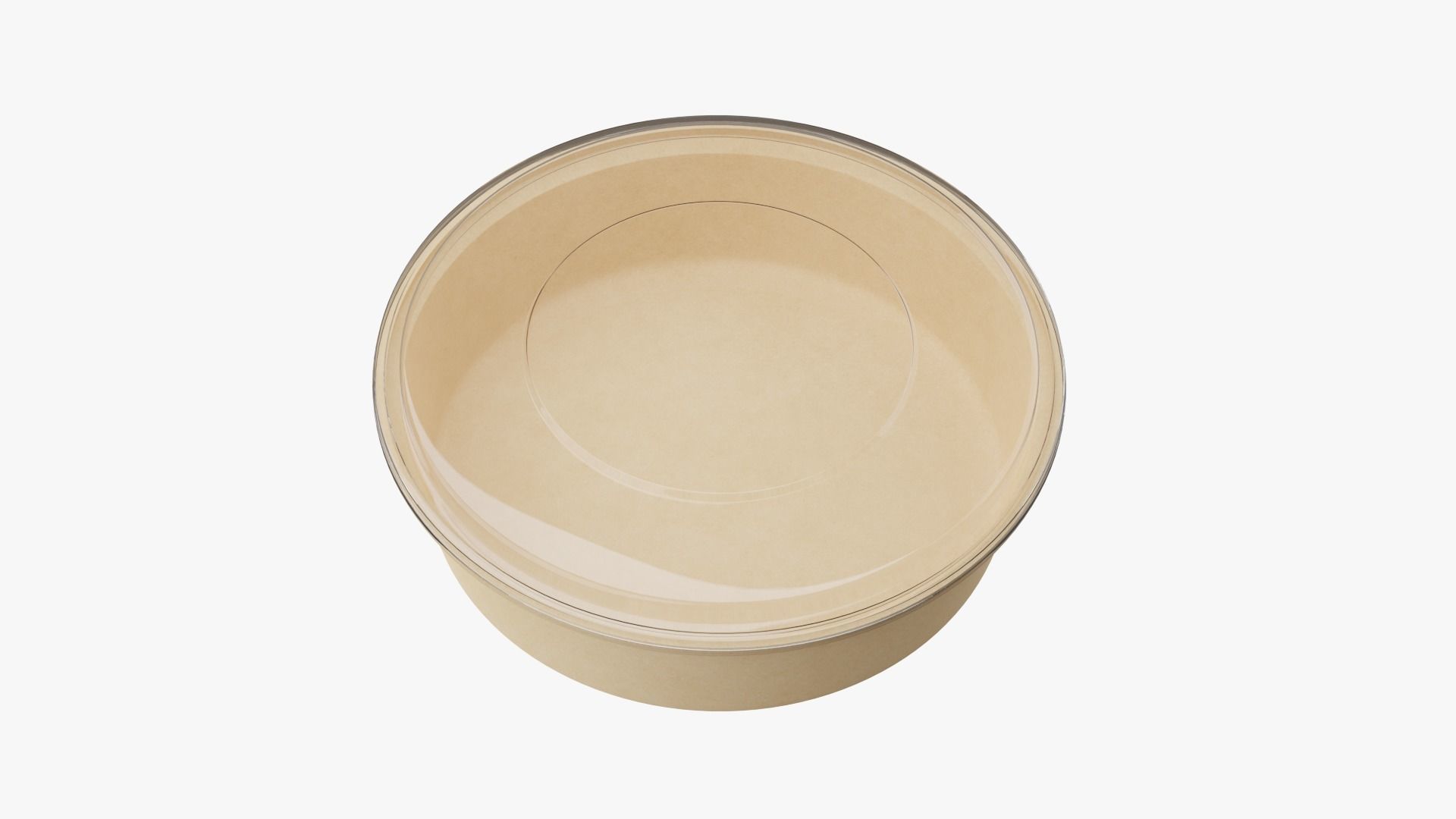 Round Meal prep Container 3 Low-poly 3D model_3