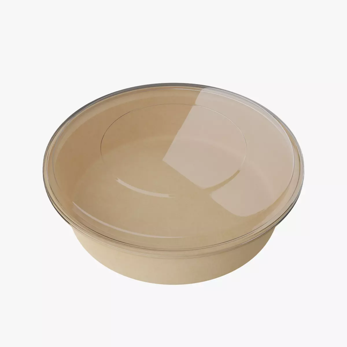 Round Meal prep Container 3 Low-poly 3D model_0