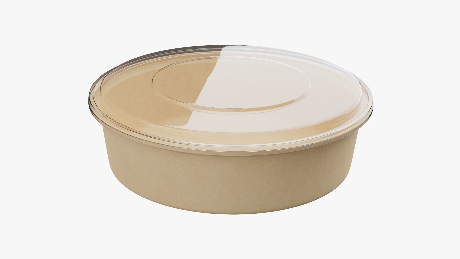 Round Meal prep Container 3 Low-poly 3D model_2