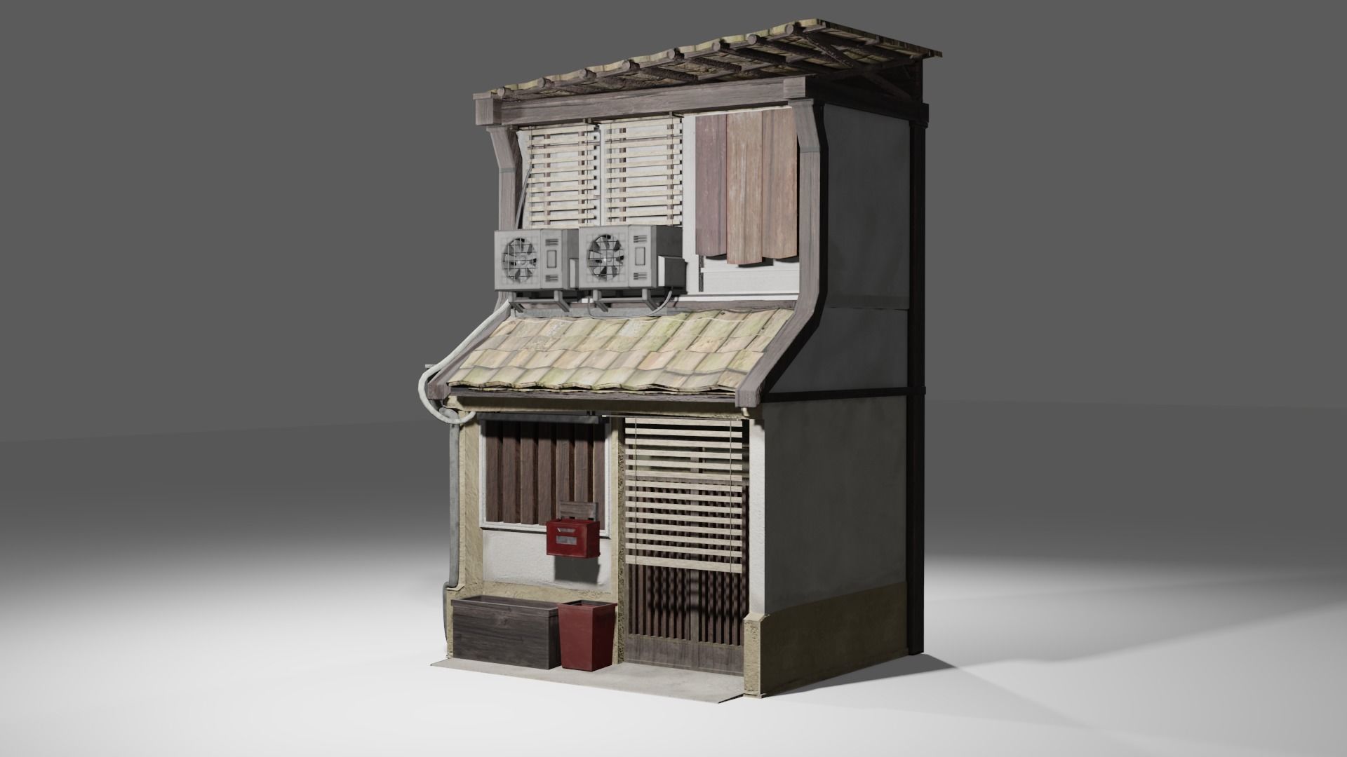3D model Store model buildings - Low poly realistic VR / AR / low-poly ...