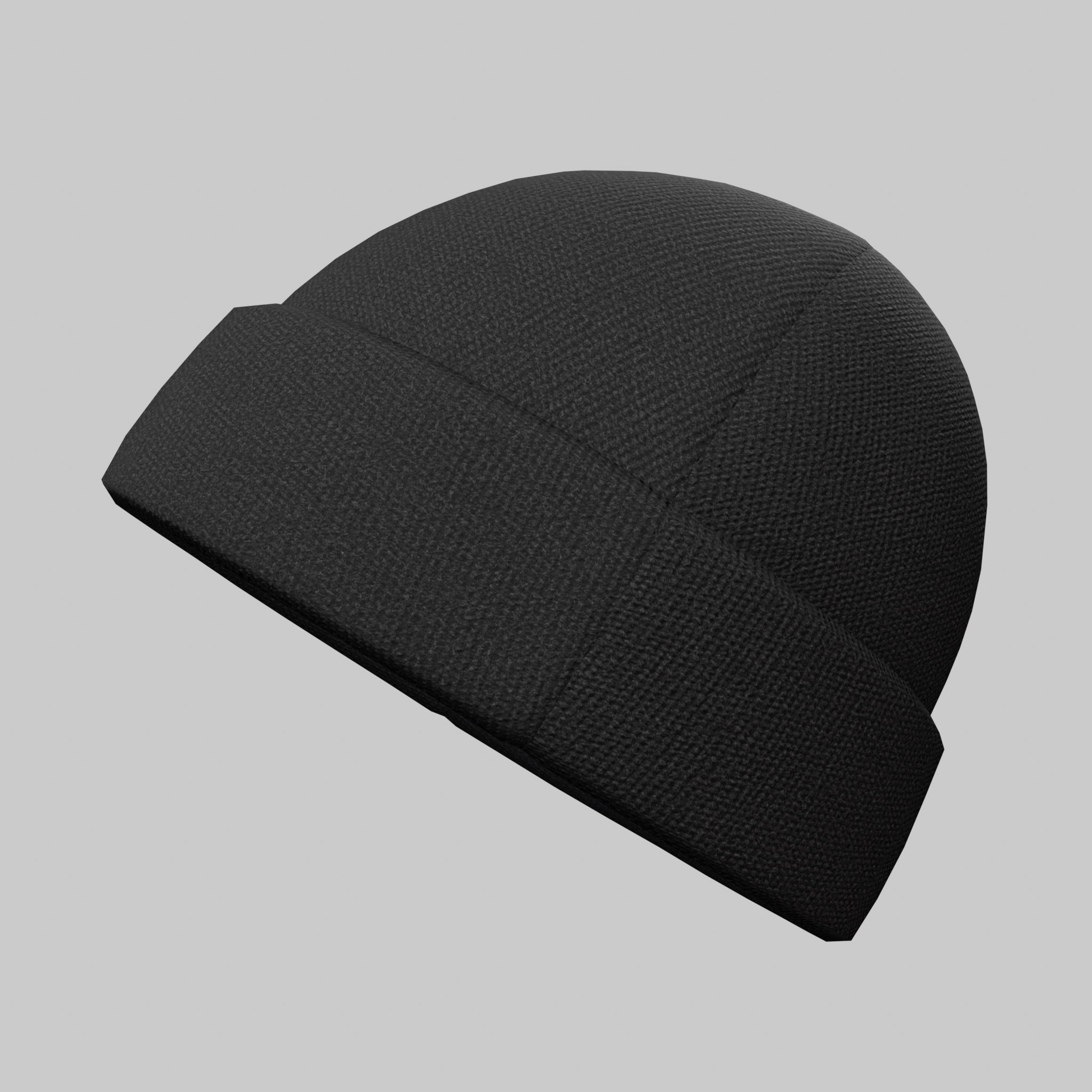 Beanie Hat Winter Worm Wool Hat Black Pink Yellow Unisex Low-poly 3D model_7