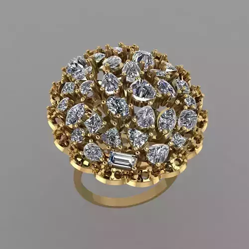 Daimonds Ovel Pear  Round or more diffrent  Stones Print File 3D