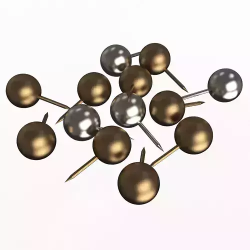 Pile Of Sphere Push Pins Low-poly 3D model