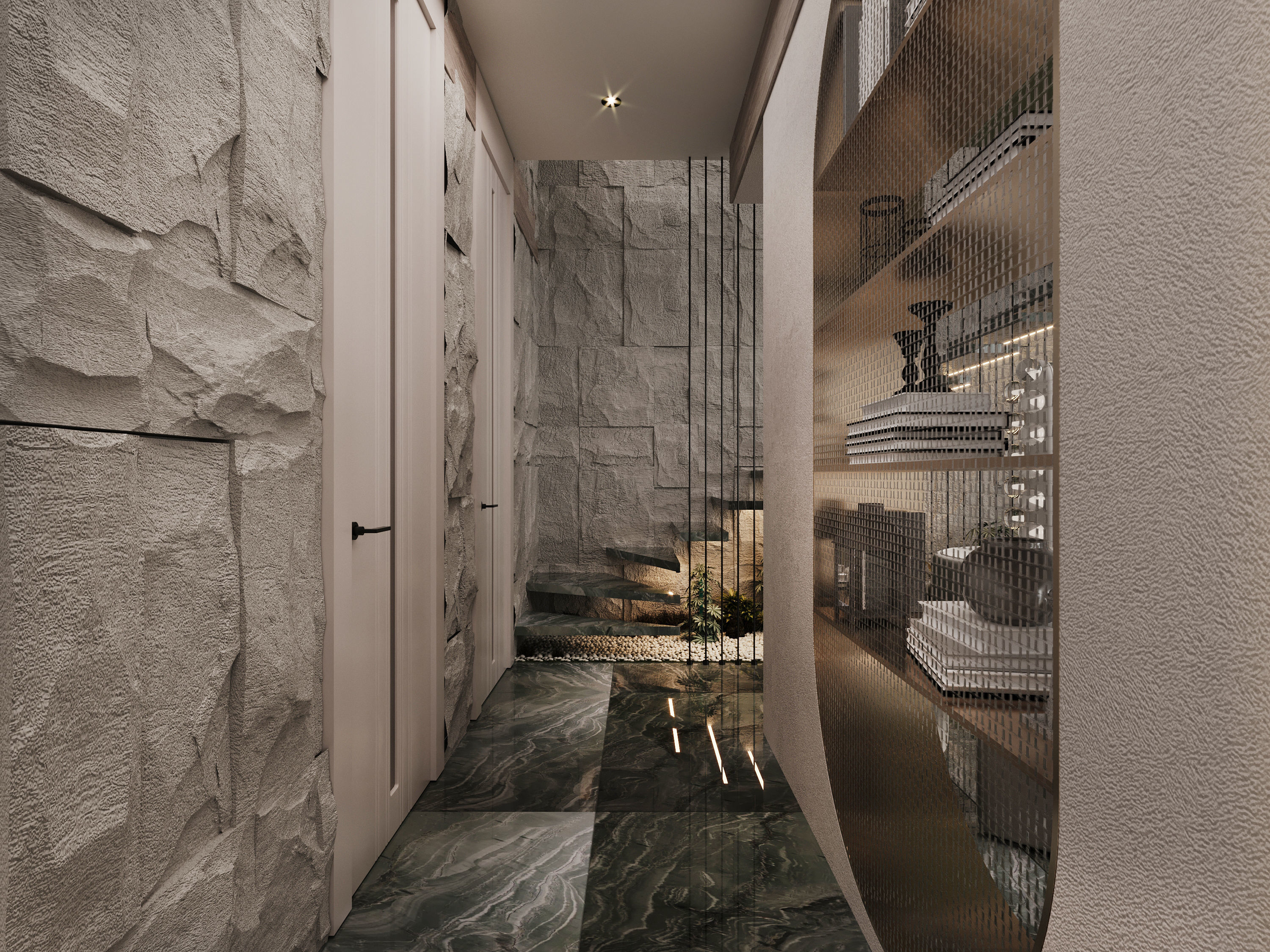 Living Room and Kitchen Modern DA Villa 3D model_5