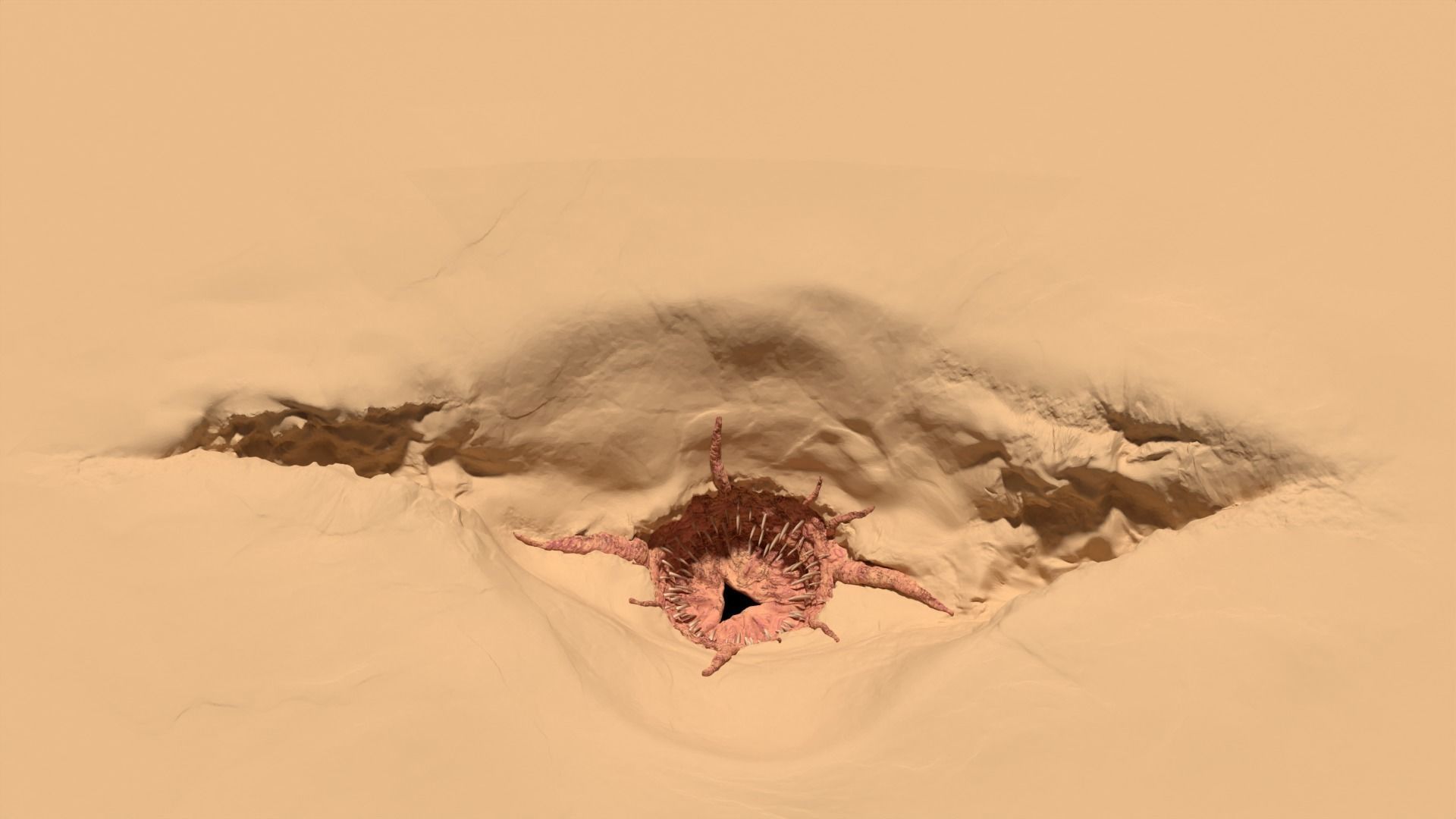 Sarlacc Pit playset 1-18 scale for 3-75 inch figures 3D print model_5