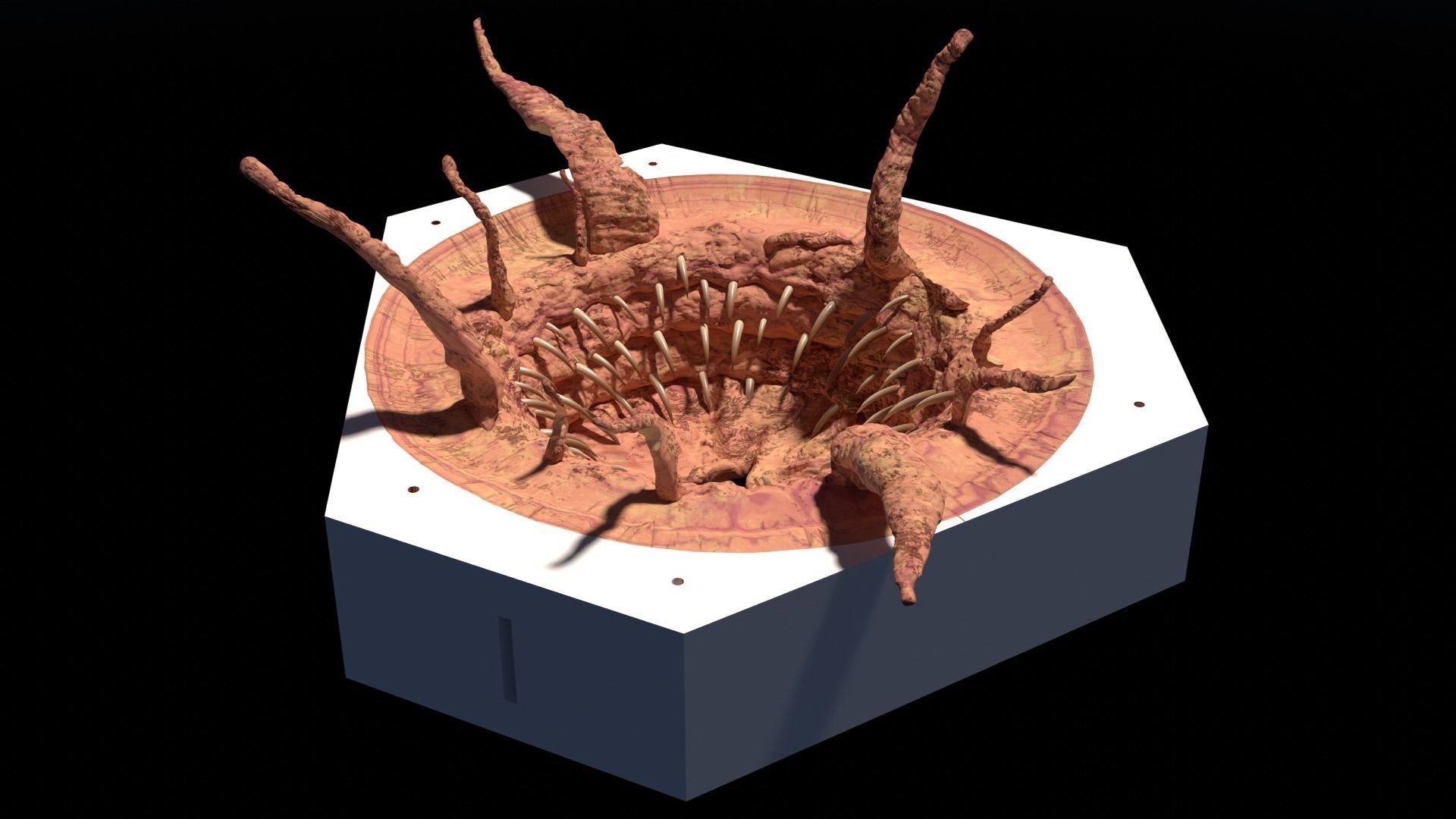 Sarlacc Pit playset 1-18 scale for 3-75 inch figures 3D print model_17