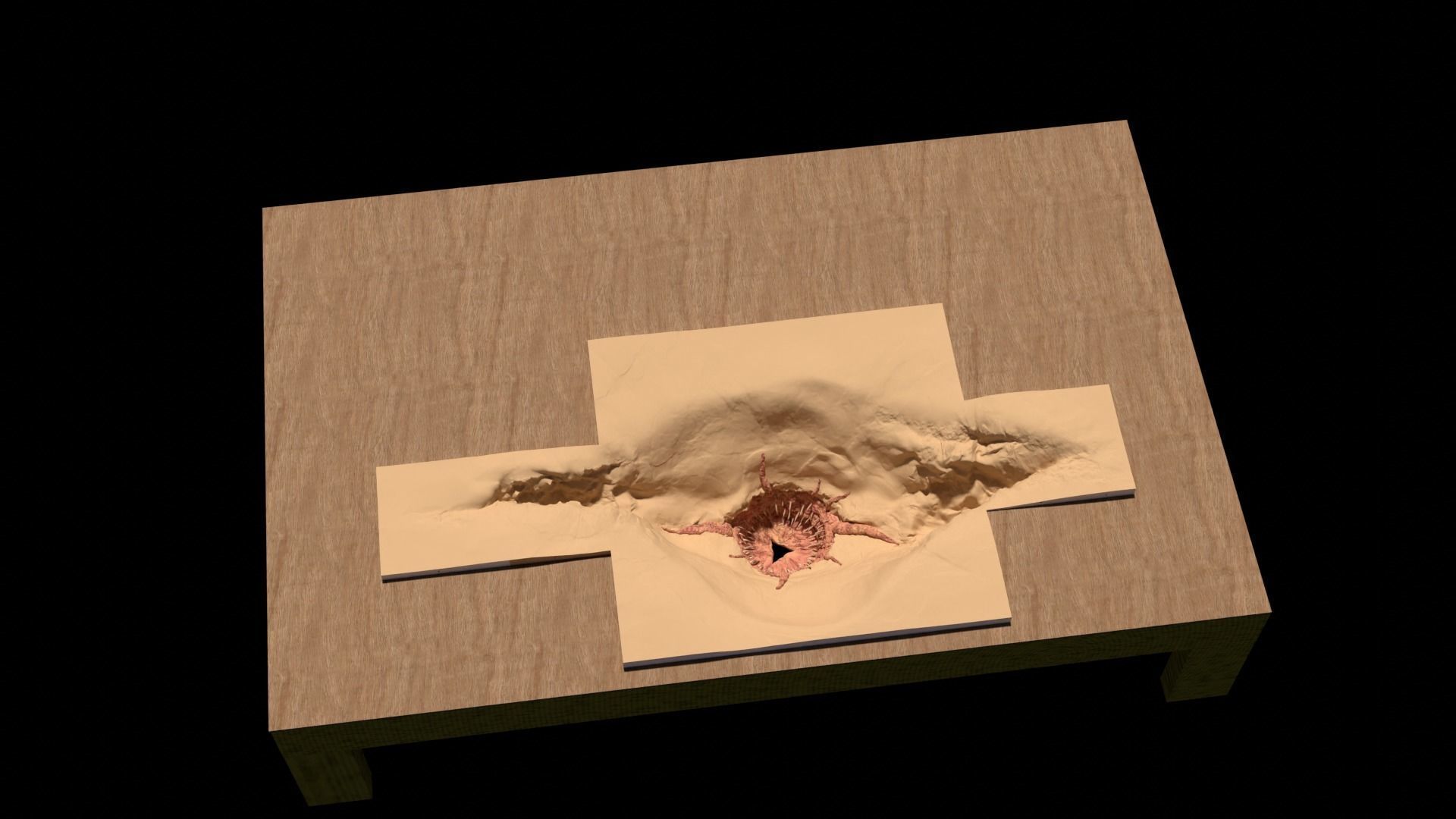 Sarlacc Pit playset 1-18 scale for 3-75 inch figures 3D print model_14