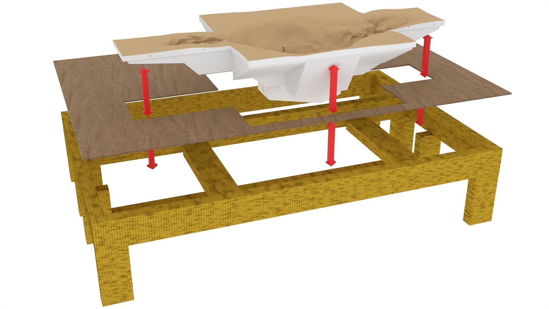Sarlacc Pit playset 1-18 scale for 3-75 inch figures 3D print model_30