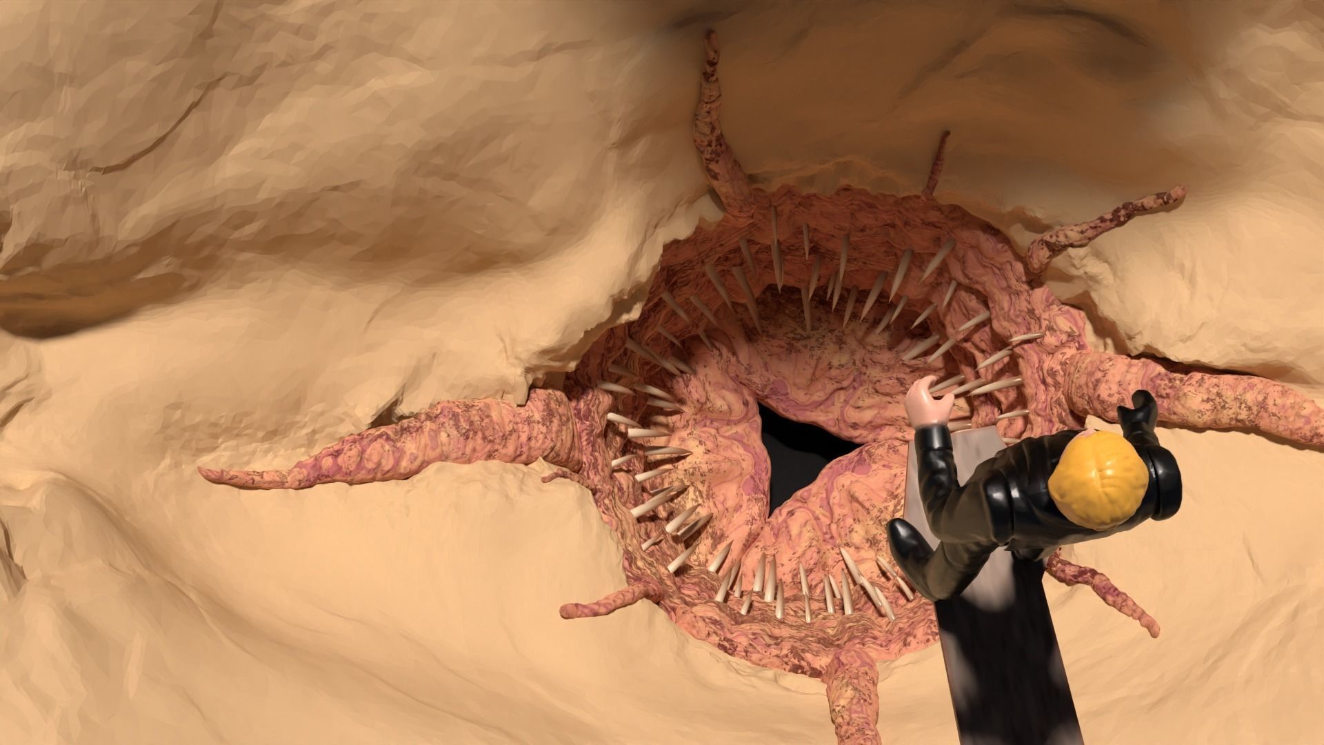 Sarlacc Pit playset 1-18 scale for 3-75 inch figures 3D print model_9