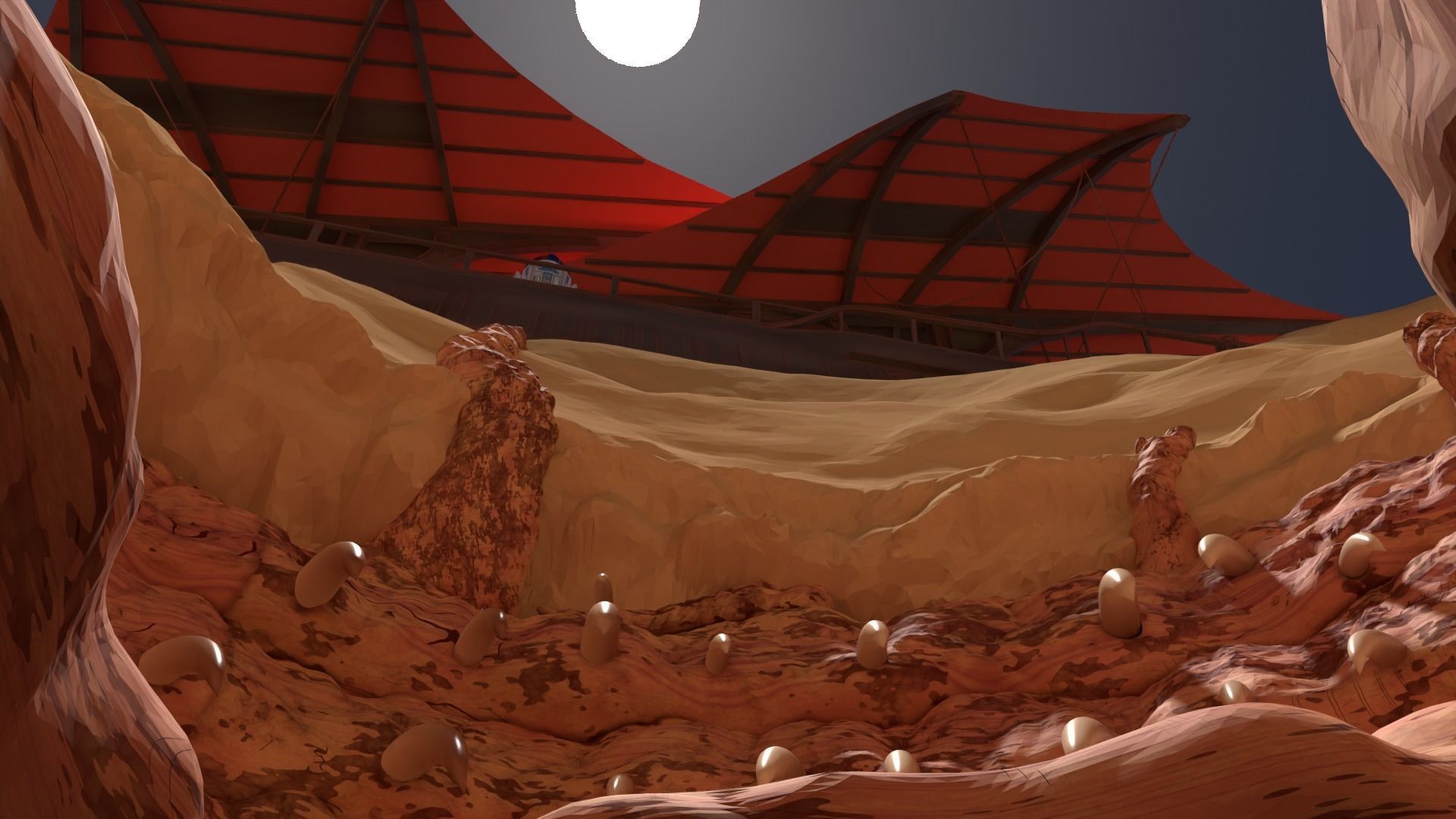 Sarlacc Pit playset 1-18 scale for 3-75 inch figures 3D print model_11