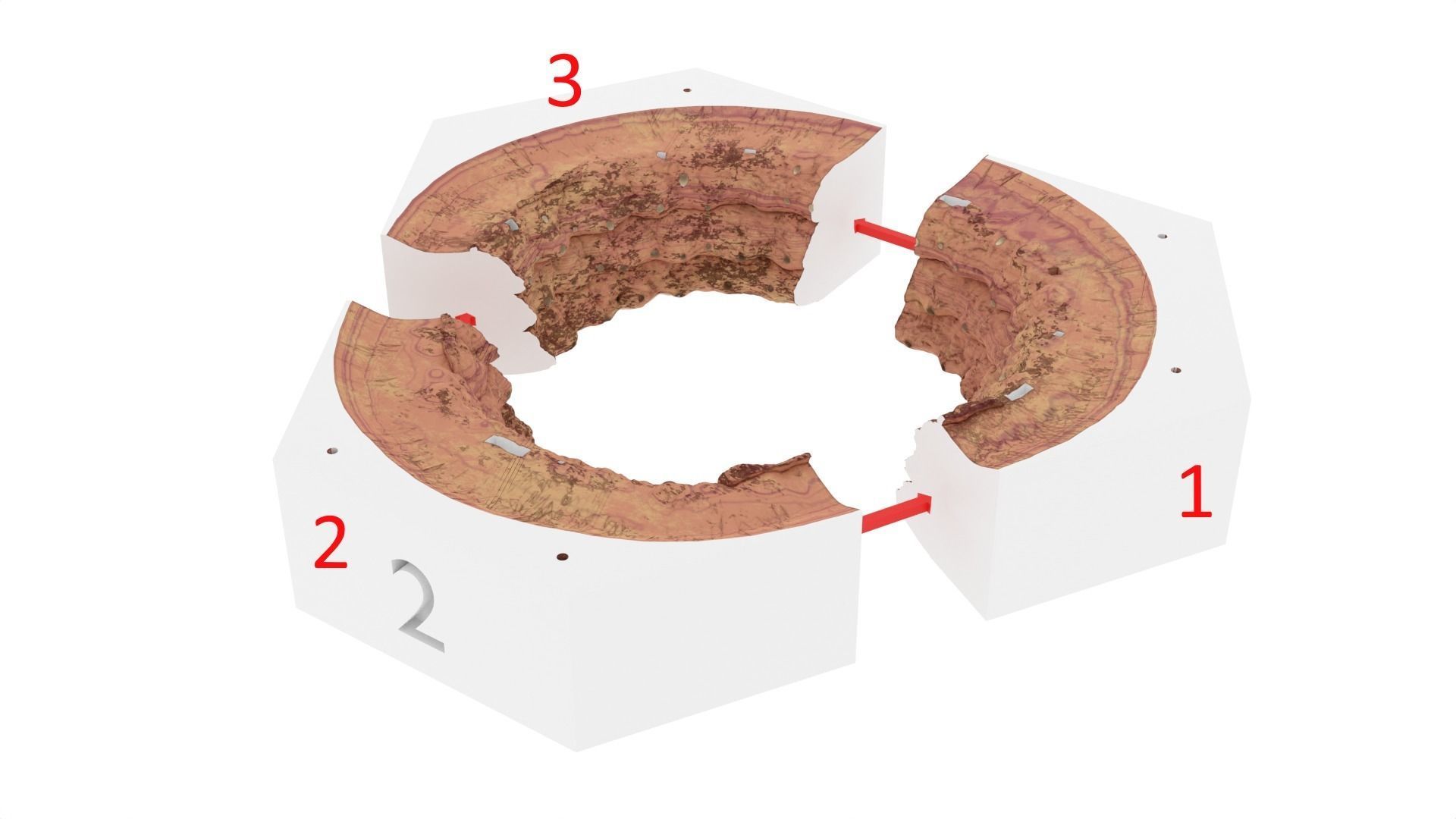 Sarlacc Pit playset 1-18 scale for 3-75 inch figures 3D print model_18
