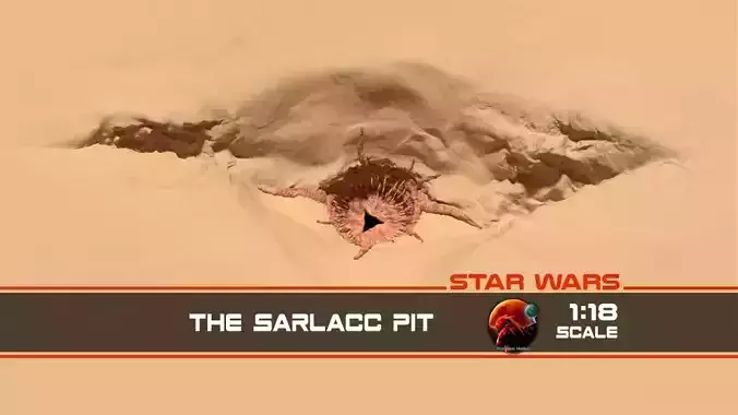Sarlacc Pit playset 1-18 scale for 3-75 inch figures 3D print model Sarlacc Pit playset 1-18 scale for 3-75 inch figures 3D print model