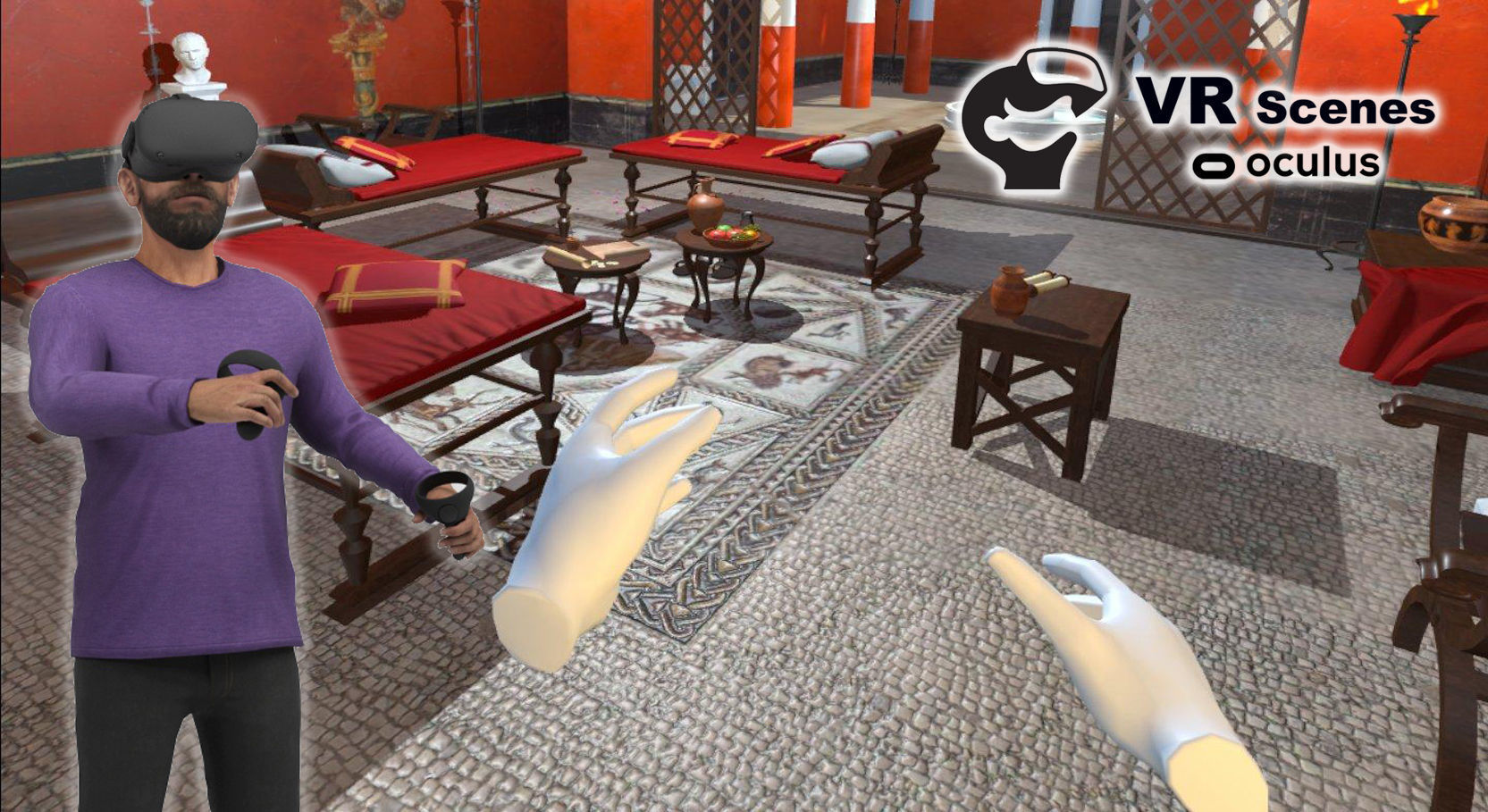 Roman House Interior VR Low-poly 3D model_3