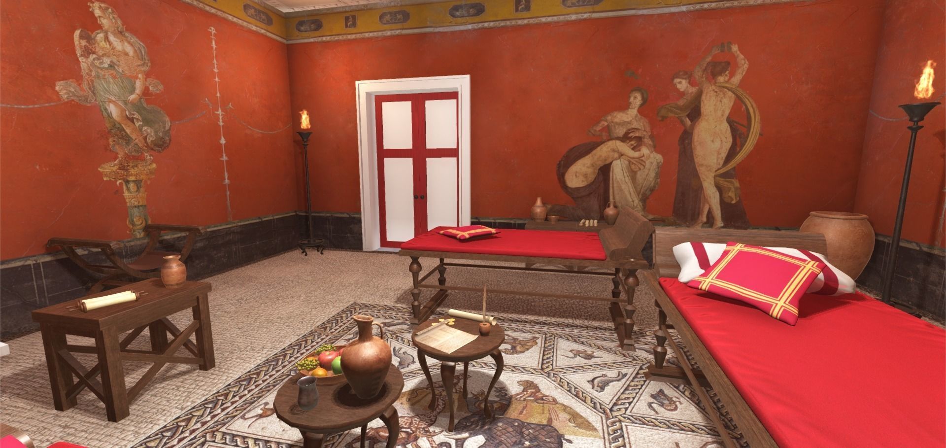 Roman House Interior VR Low-poly 3D model_12