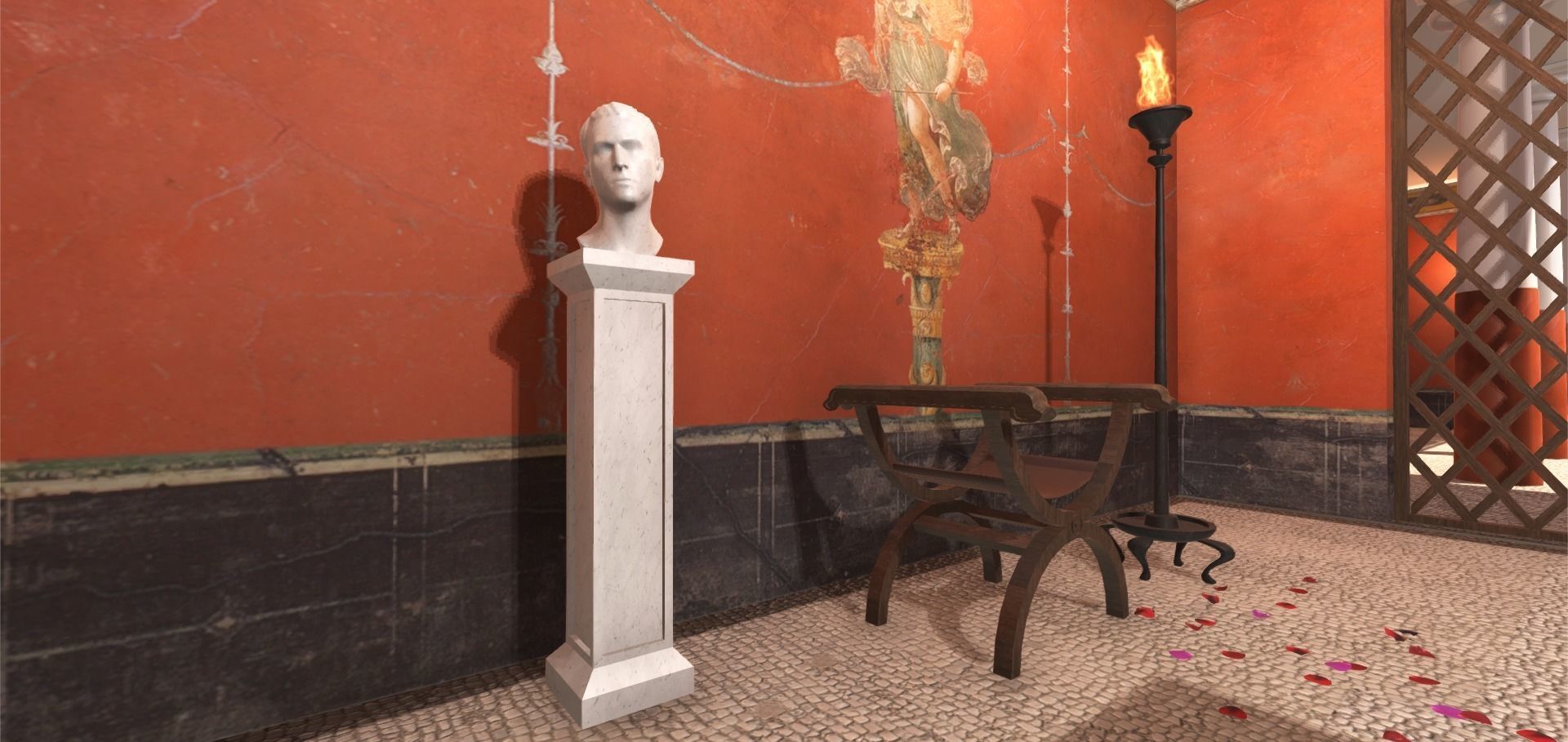 Roman House Interior VR Low-poly 3D model_8