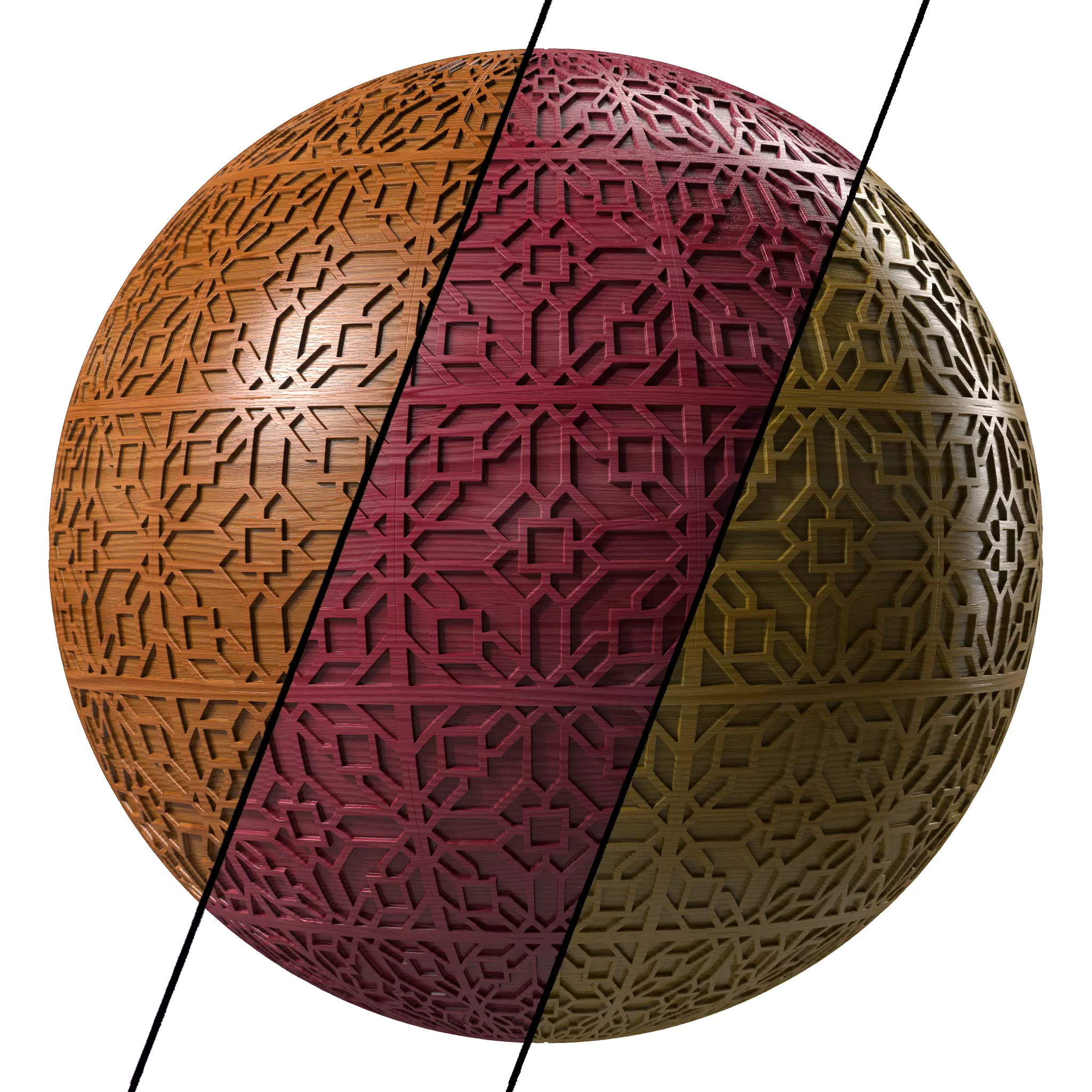 Wood Materials 13- Decorative Wood panel Seamless Pbr 4k Low-poly 3D model