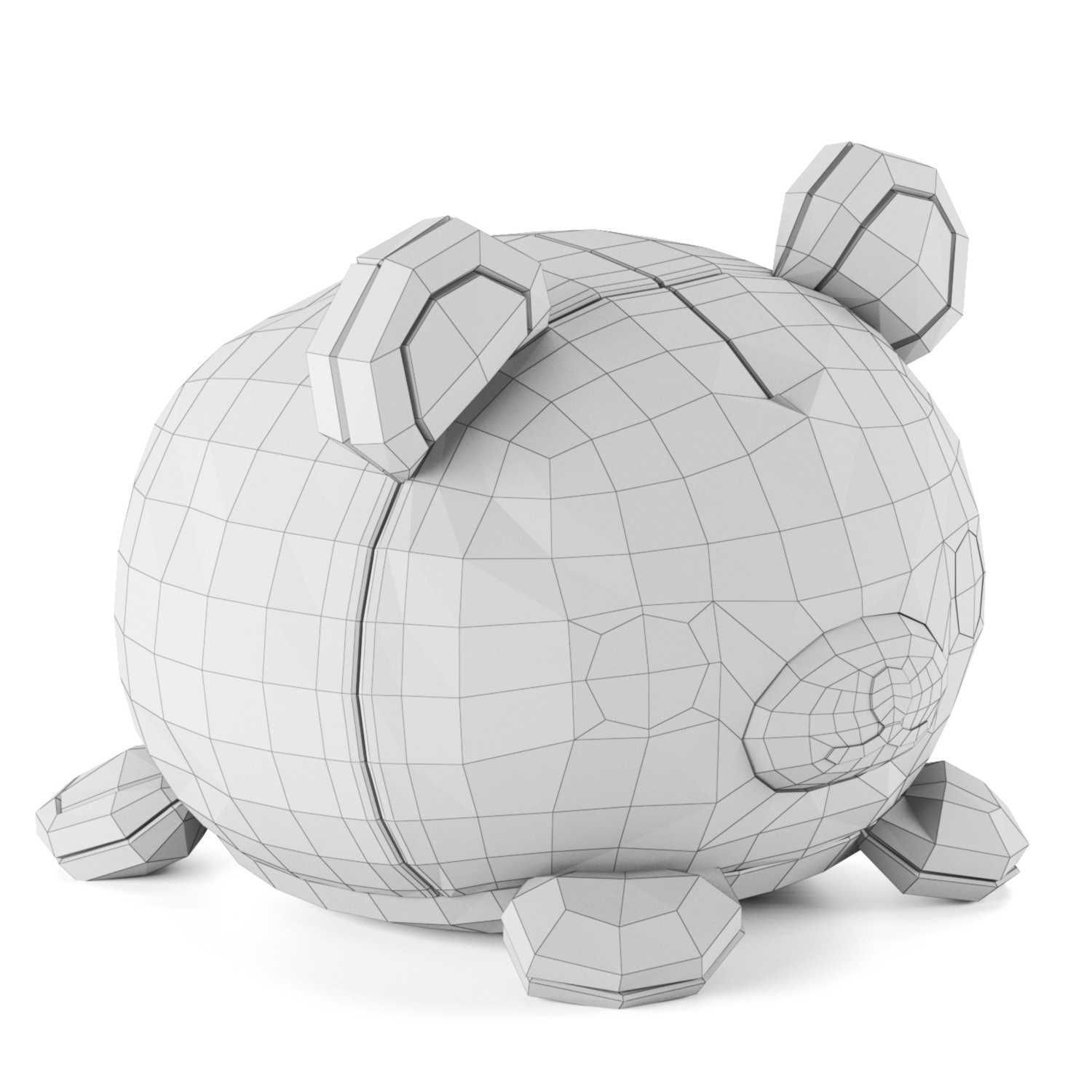 Rilakkuma Mochi Plushie 3D model_3