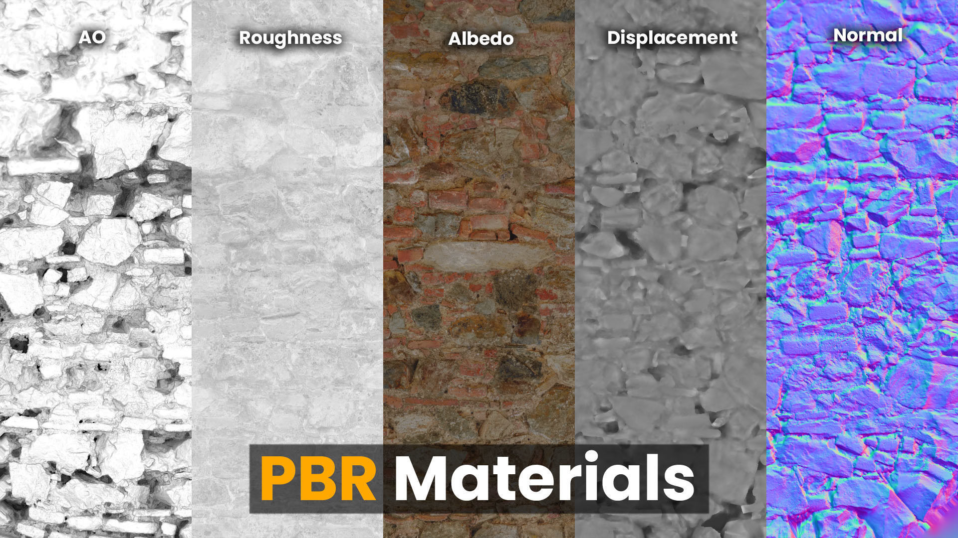 Brick Stone Factory Ruins Set Pbr Scan Low-poly 3D model_1