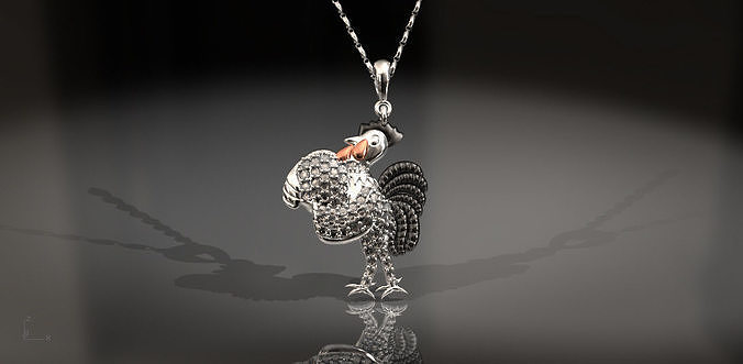 Rooster Pendant Free 3D print model