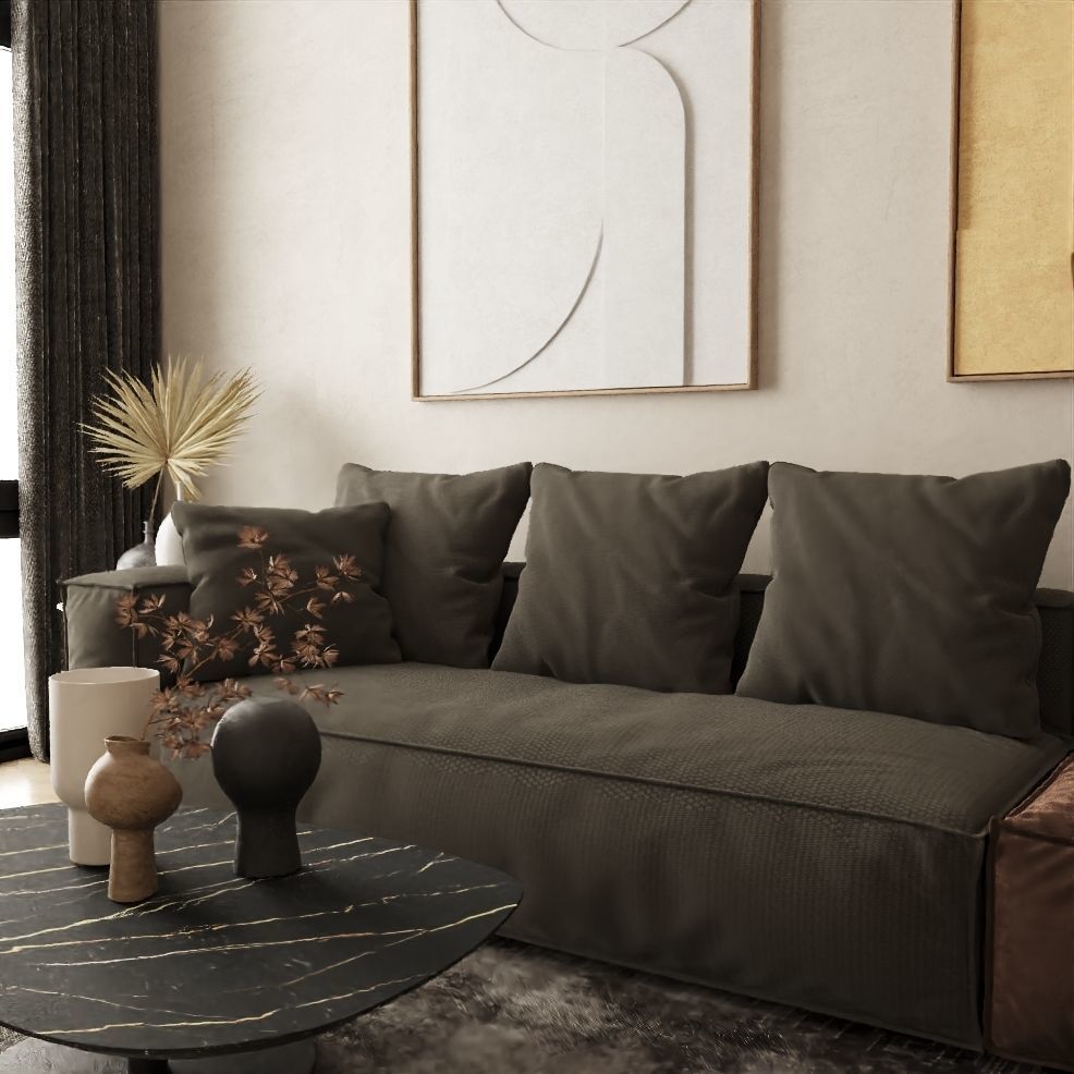 Cozy Livingroom 3D model_4