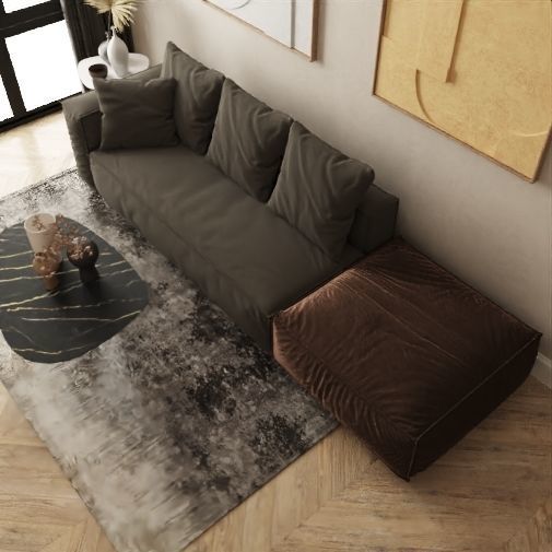 Cozy Livingroom 3D model_2