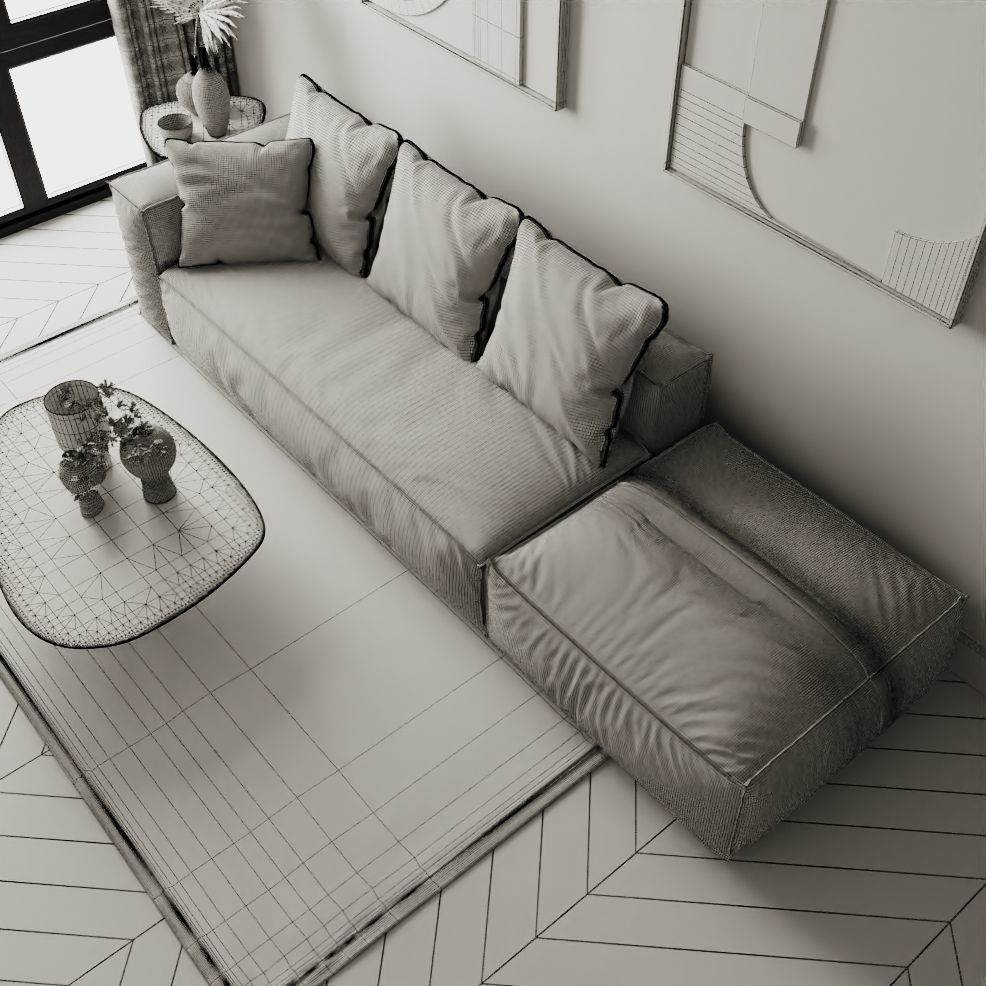 Cozy Livingroom 3D model_3