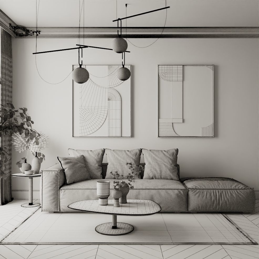 Cozy Livingroom 3D model_1