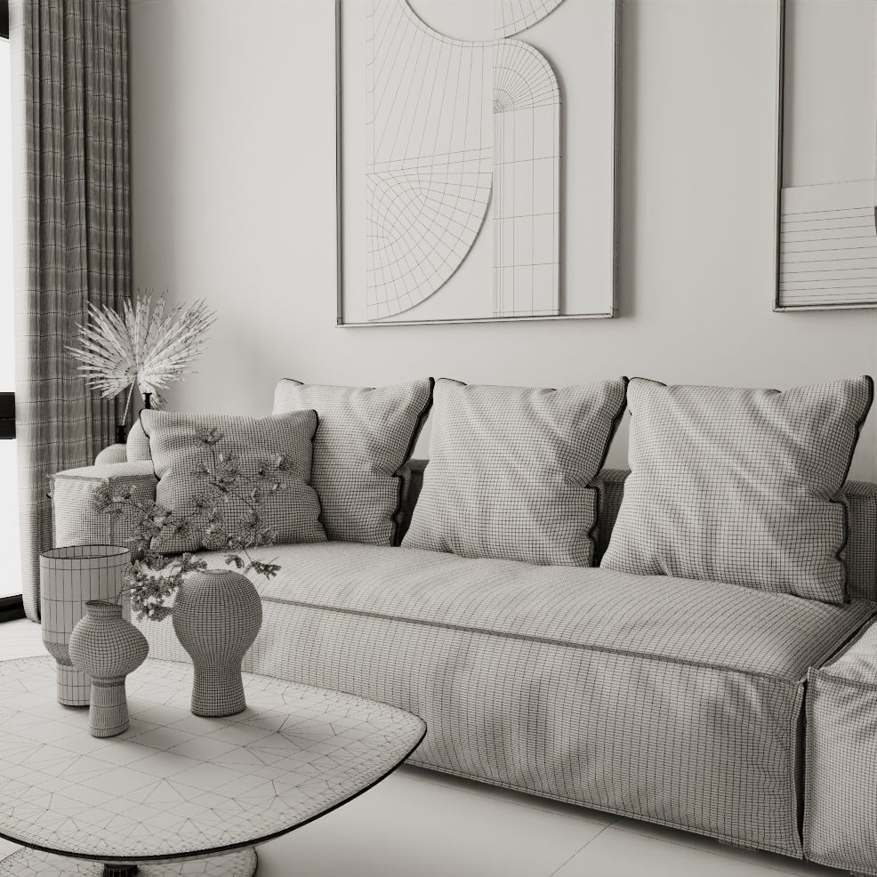 Cozy Livingroom 3D model_5