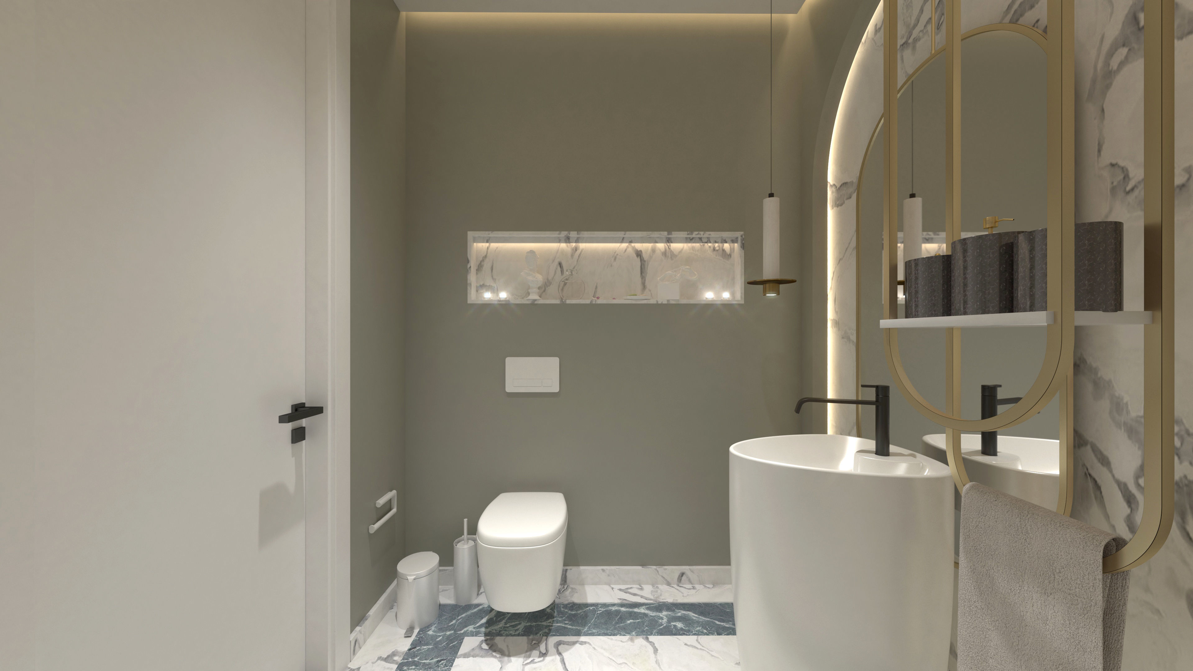 Bathroom Design Modern DV II Villa 3D model_1