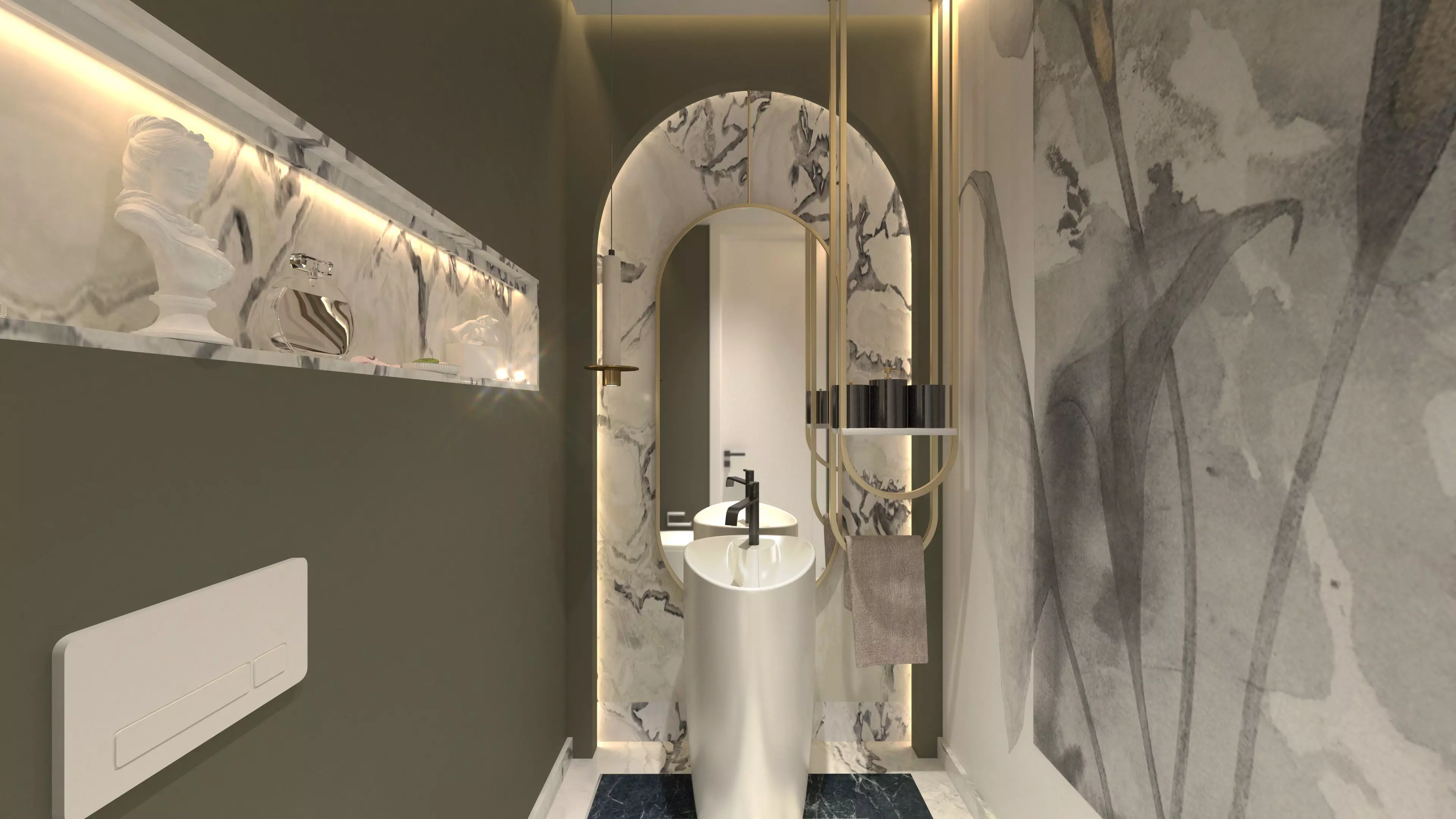 Bathroom Design Modern DV II Villa 3D model_0