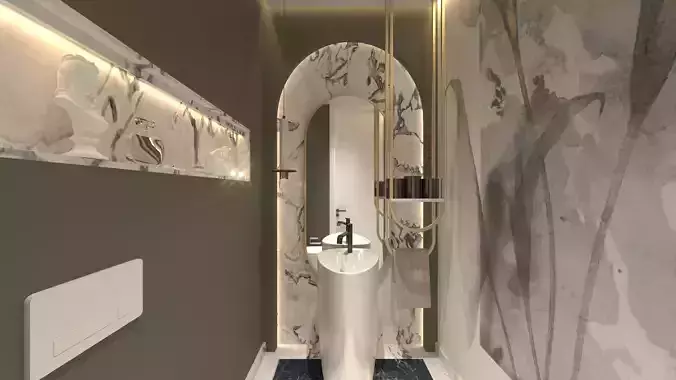 Bathroom Design Modern DV II Villa 3D model