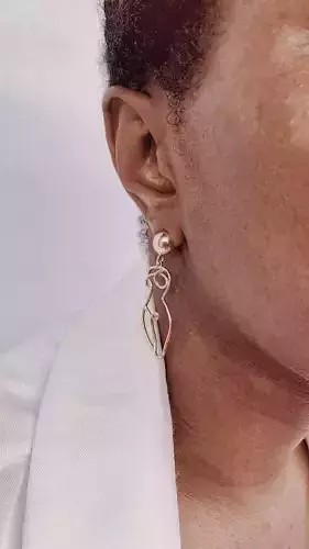 Ladies silhouette costume earrings