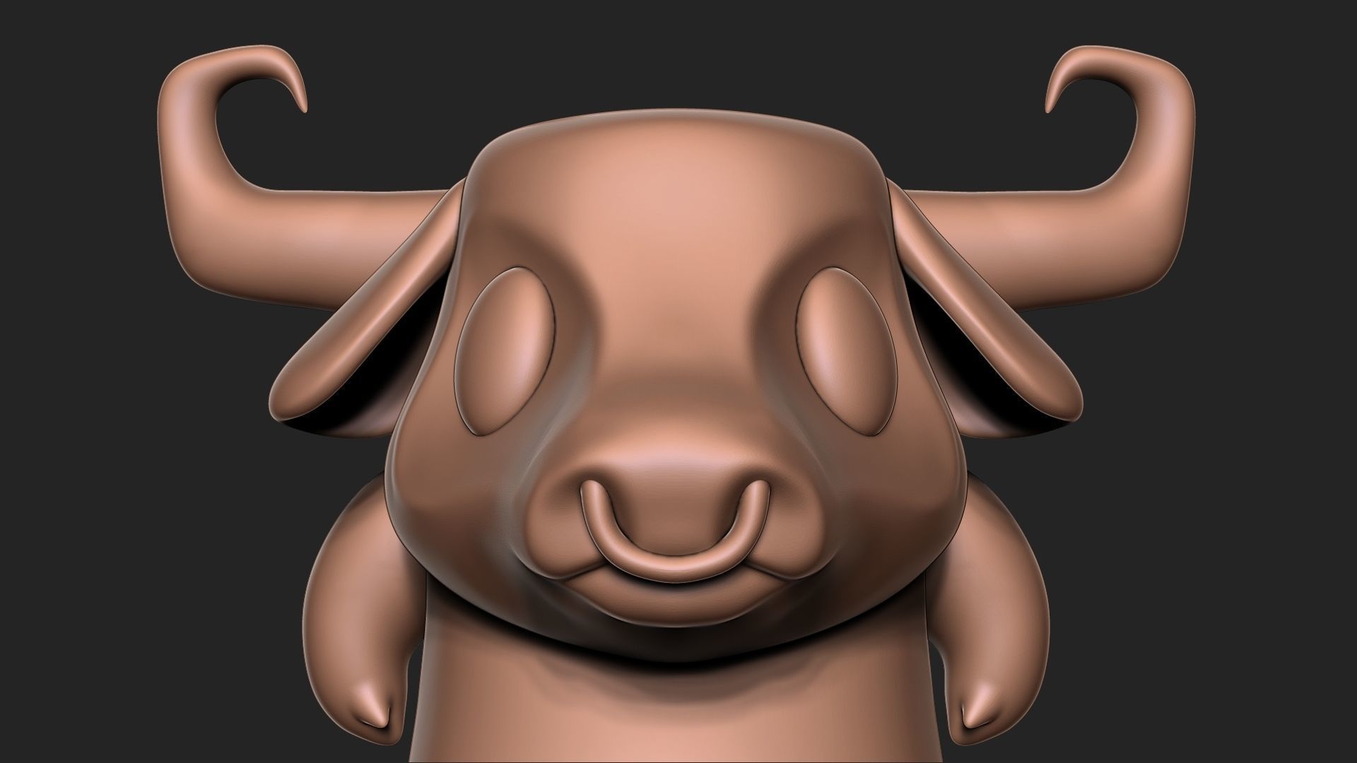 Angry bull 3D print model_9
