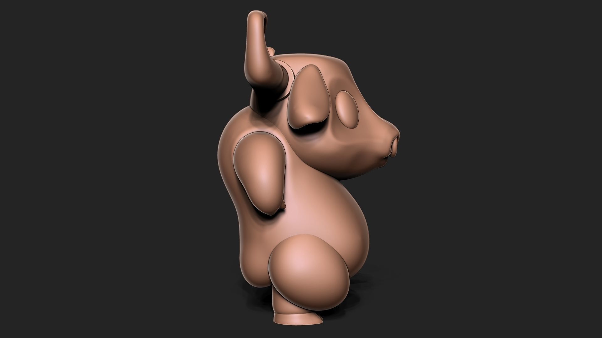 Angry bull 3D print model_4