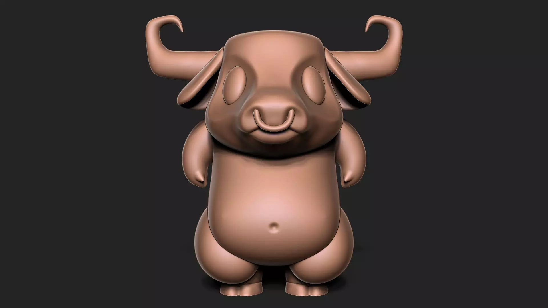 Angry bull 3D print model_0