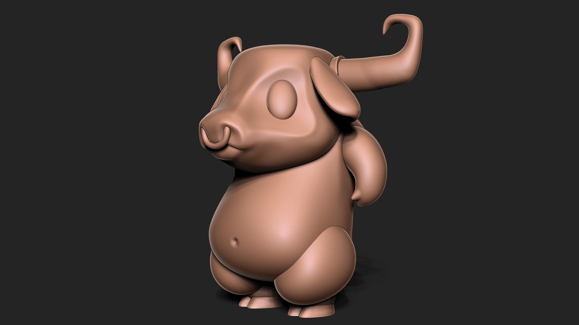 Angry bull 3D print model_2