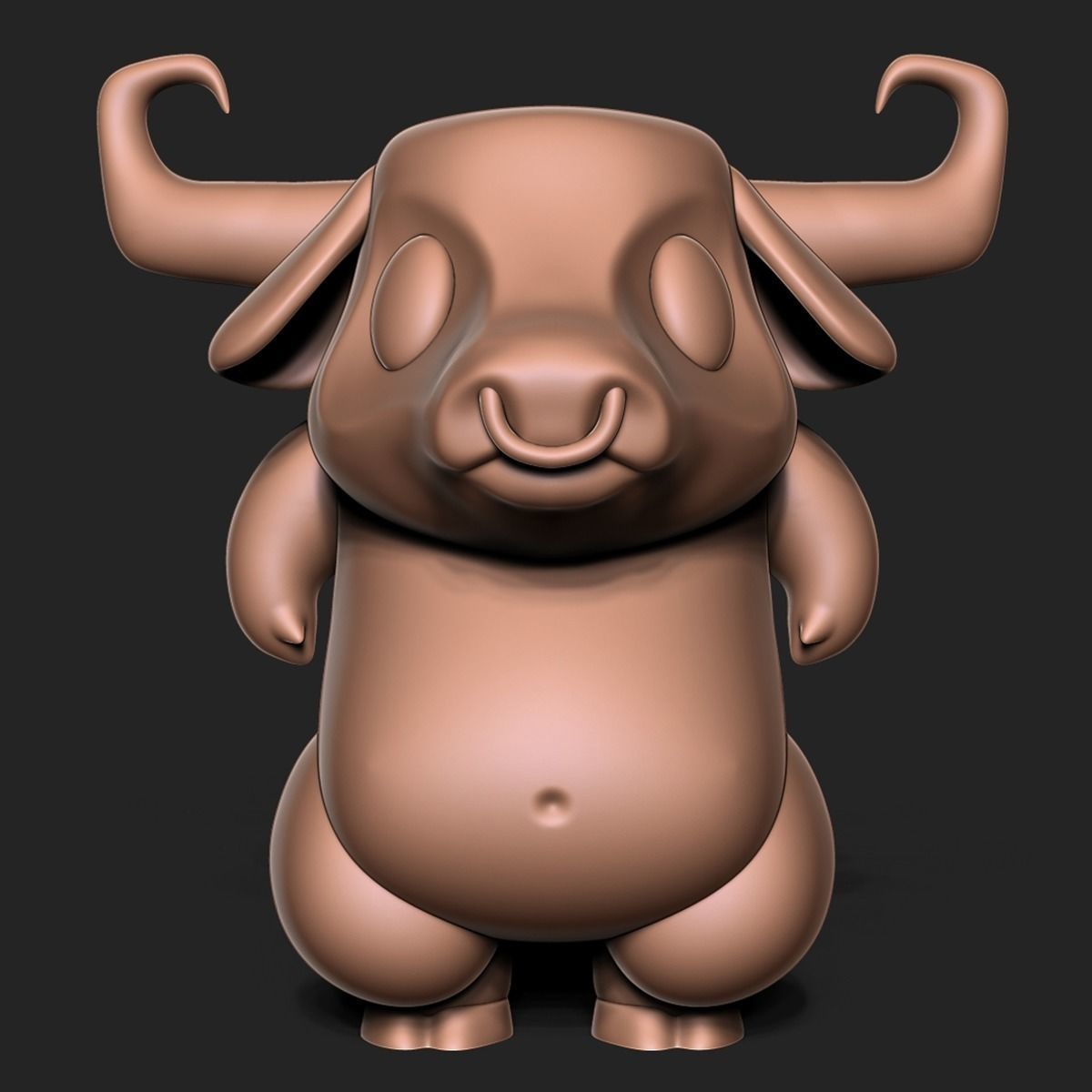 Angry bull 3D print model_3