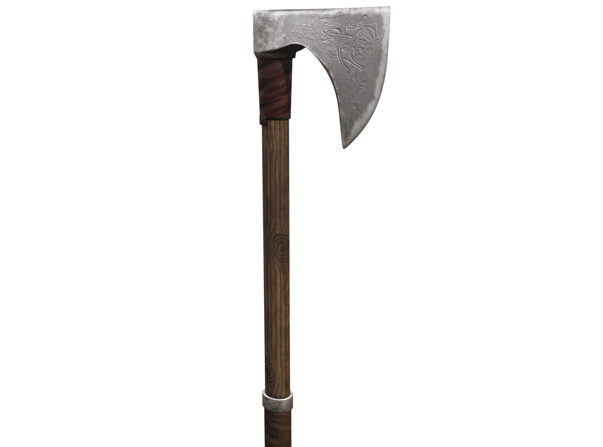 Ax Medieval Low-poly 3D model_1