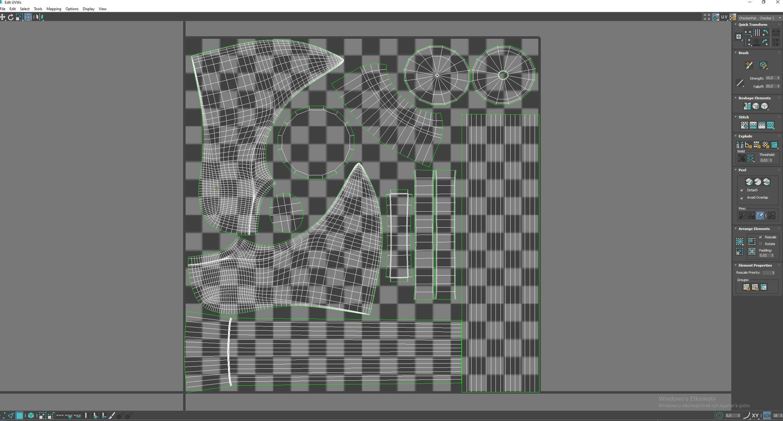 Ax Medieval Low-poly 3D model_11