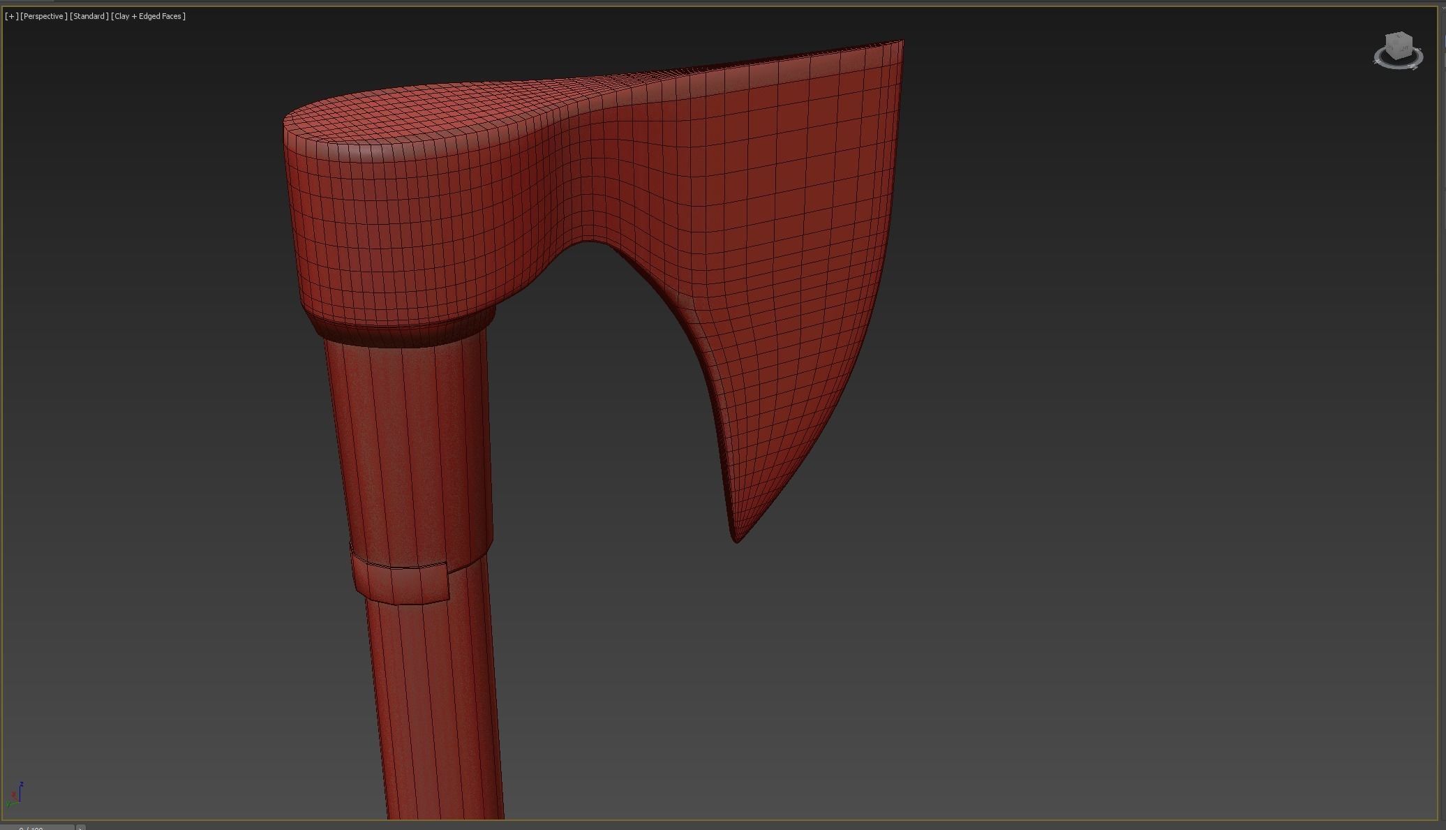 Ax Medieval Low-poly 3D model_7