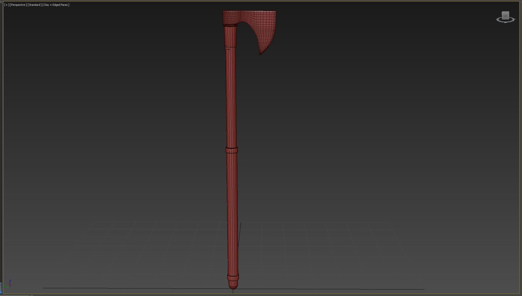 Ax Medieval Low-poly 3D model_6