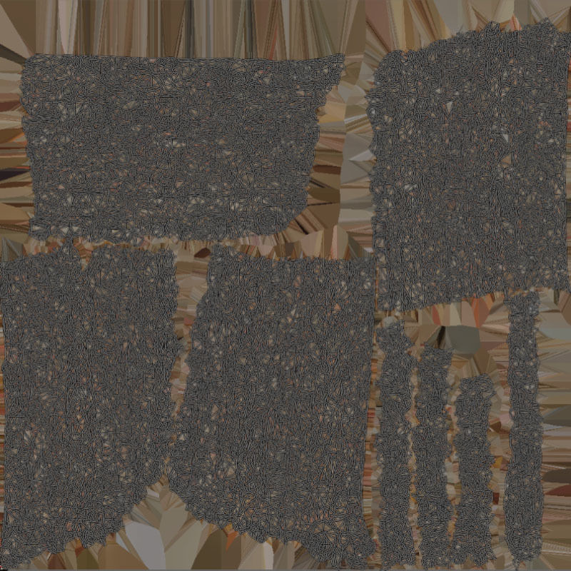 Modular Brick Stone Wall Ruin Set Low-poly 3D model_19