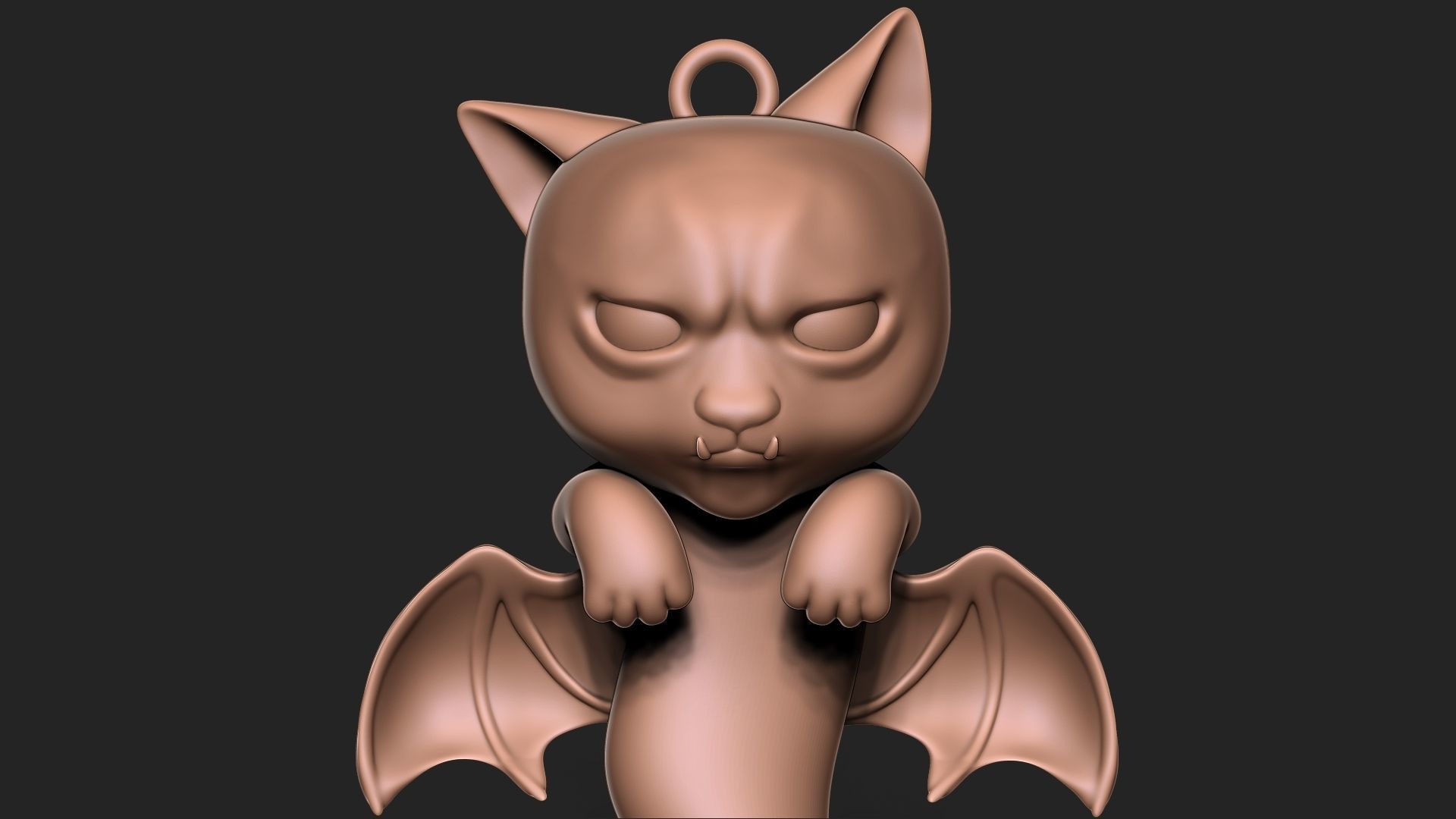 Halloween Vampire Cat 3D print model_9