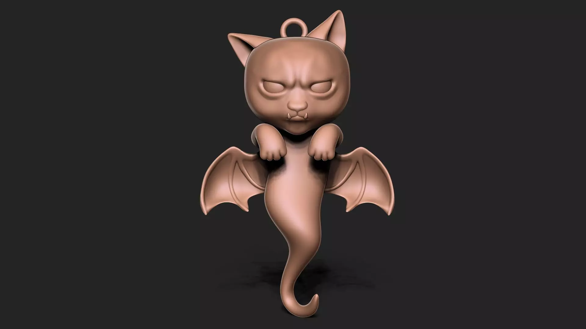 Halloween Vampire Cat 3D print model_0