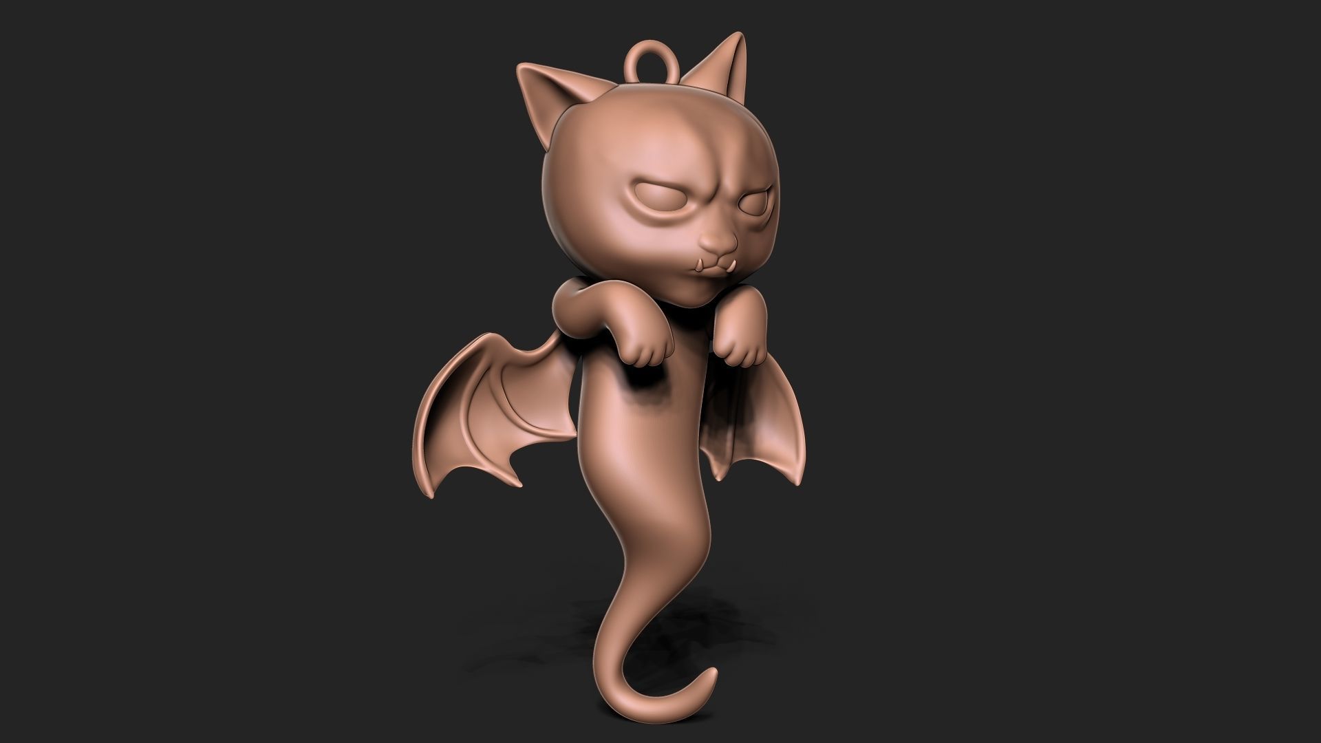 Halloween Vampire Cat 3D print model_2